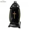 Elegancka kapliczka z czarnym refleksyjnym szkłem i złotymi dodatkami BARYŁKA LUSTRO BLACK
