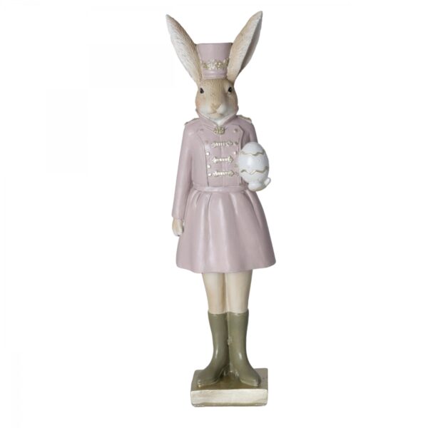 Figurka królika w mundurze sukience różowej 22,5cm 3626