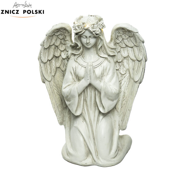 Figurka SOLARNA klęczącego aniołka 30cm