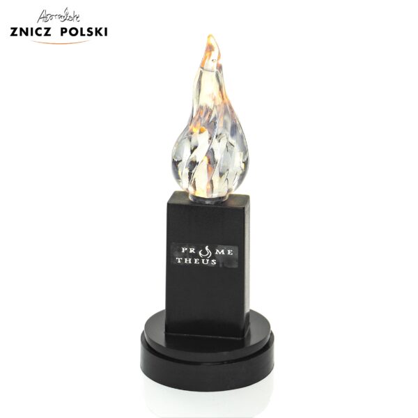 Elegancki wkład LED imitujący żywy płomień w kolorze czarnym lub białym 15,5cm