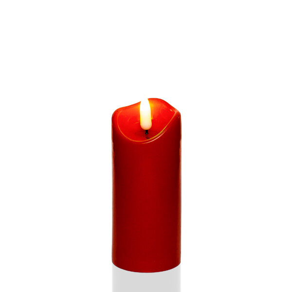 Czerwona elegancka nowoczesna świeca ledowa imitacja wkładu do zniczy wkład do kapliczek 9,5cm, 13cm, 15,5cm lub 17,5cm
