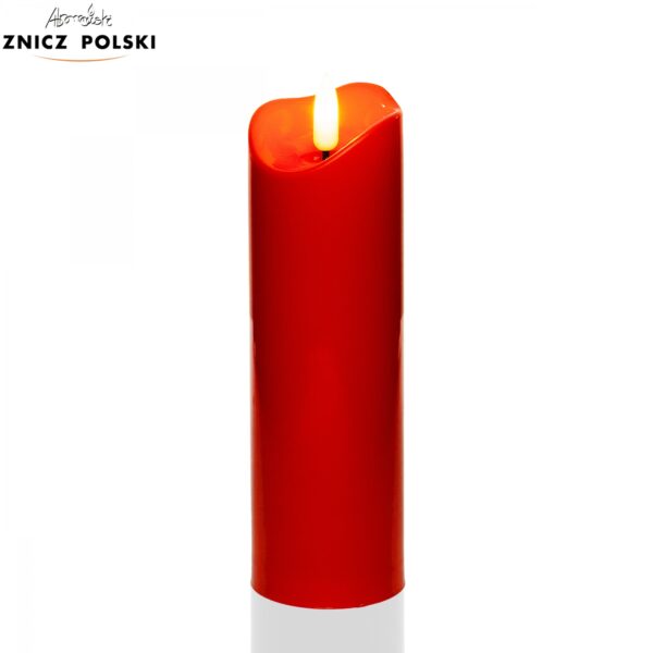 Czerwona elegancka nowoczesna świeca ledowa imitacja wkładu do zniczy wkład do kapliczek 9,5cm, 13cm, 15,5cm lub 17,5cm