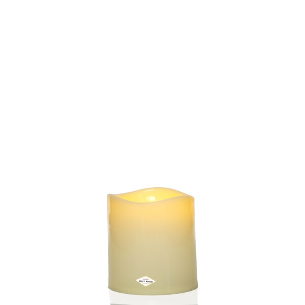 Wkład LED świeca ecru 7,5cm, 11,5cm lub 15cm średnica 7,5cm